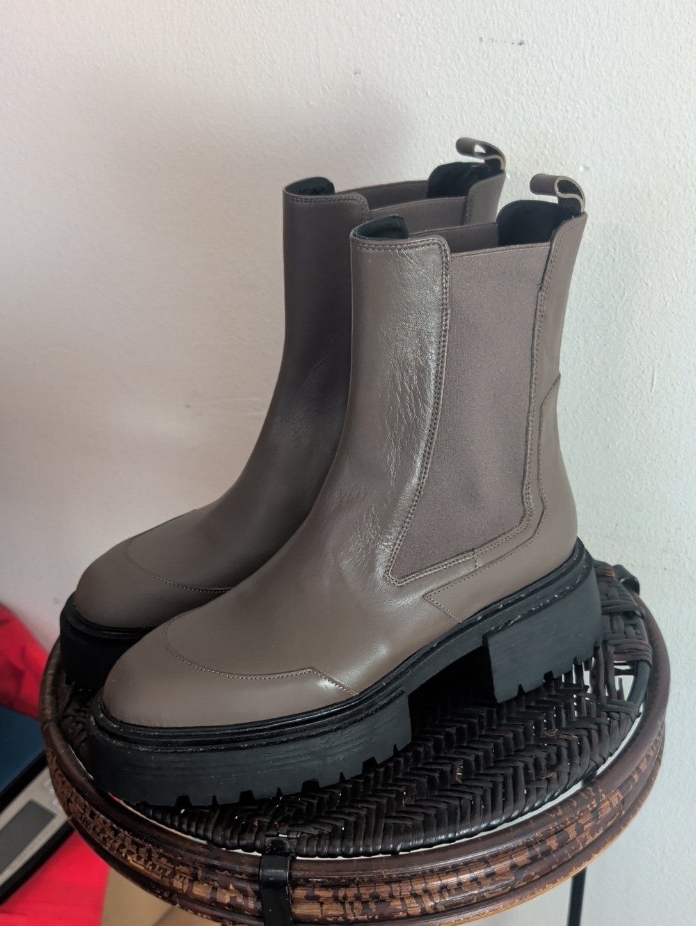 The Elda By M. Gemi Women Size 40= US 9 Grey/Taupe Boots would fit 10